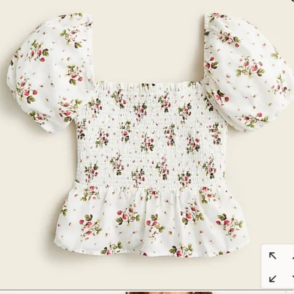 J Crew Strawberry 🍓  Pesant Top